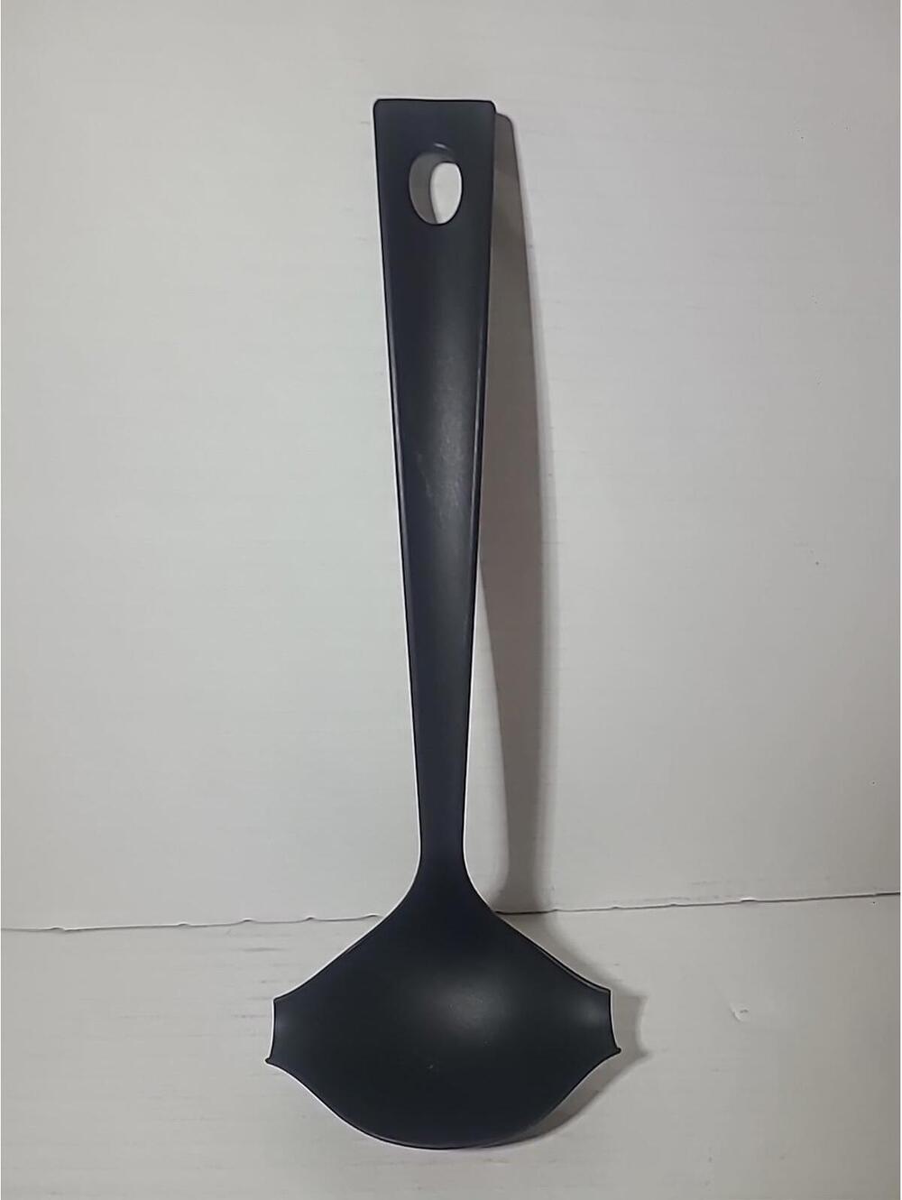 Sveico Swedish Ovus Gravy Spoon Black Nylon 9.5 inches Double Spout
